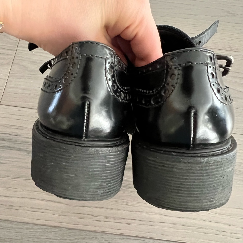 PRADA Classic Black Double Monk Strap Brogues - Women's - Picture 7 of 15